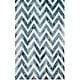 preview thumbnail 74 of 121, SAFAVIEH Dip Dye Marybeth Hand-tufted Wool Chevron Area Rug 5' x 8' - Ivory/Navy - Rectangle