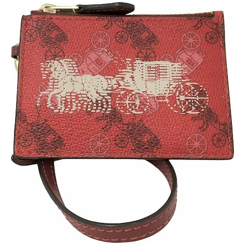 Coach Women's Lanyard Set w/ Horse and Carriage Print in Coated Canvas