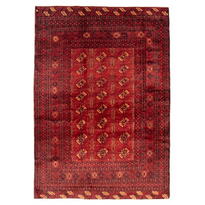 Teimani Red Rug 3'11" x 5'9" - 3'11 x 5'9