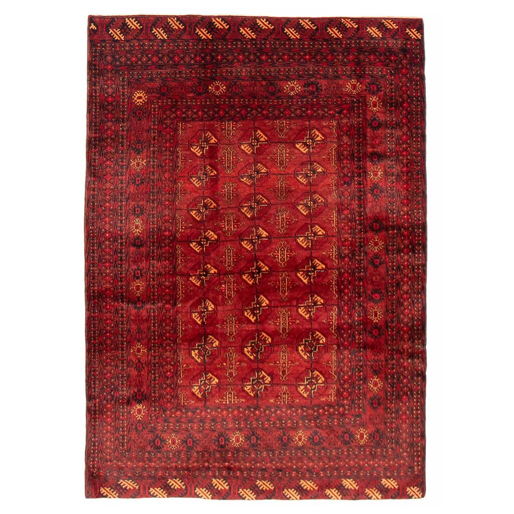 Teimani Red Rug 3'11" x 5'9" - 3'11 x 5'9