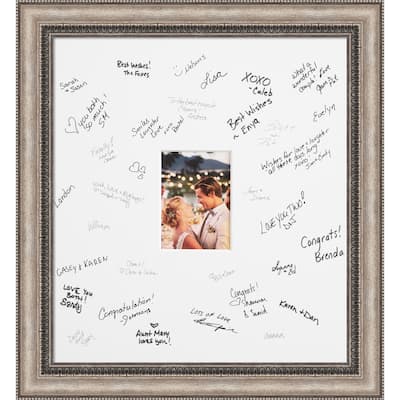 Lyla Signature Mat Picture Frame - Autograph Photo Frame Guest Book Alternative for Weddings, Graduations, or Retirement