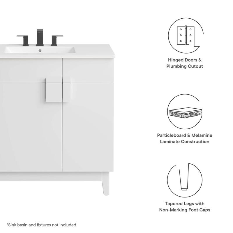 Miles 36" Bathroom Vanity Cabinet (Sink Basin Not Included) - 36