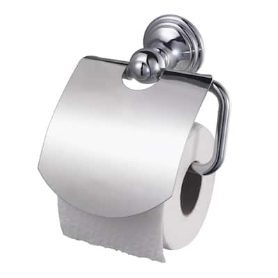 Allure Toilet Roll Holder with cover Chrome