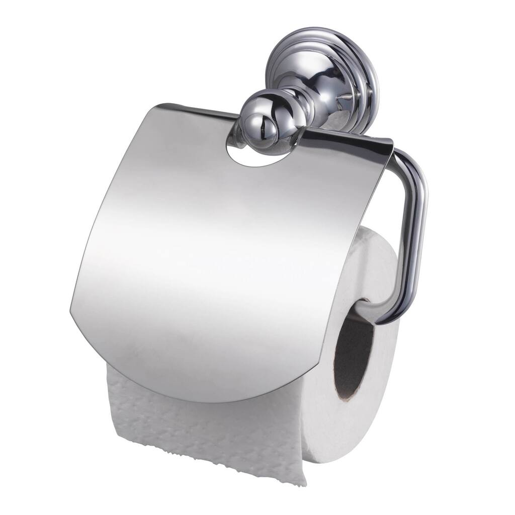 Allure Toilet Roll Holder with cover Chrome