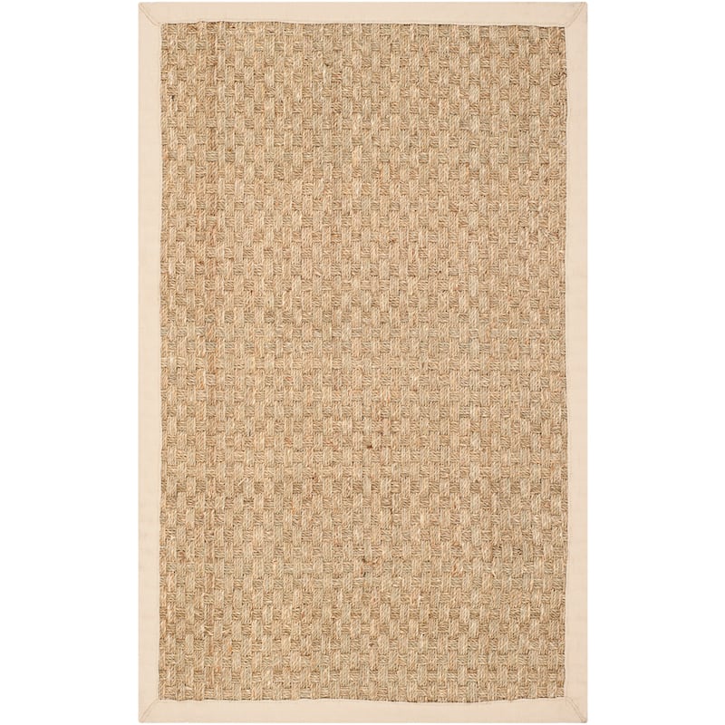 SAFAVIEH Natural Fiber Marina Basketweave Seagrass Rug - 2'6" x 4' - Natural/Beige