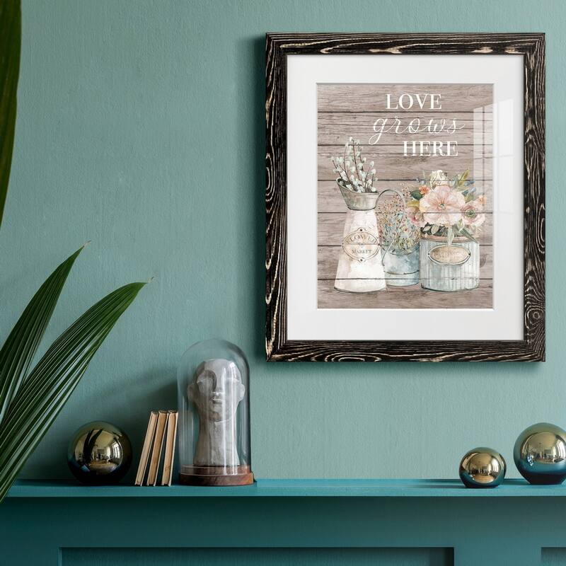Love Grows Here-Premium Framed Print - Ready to Hang