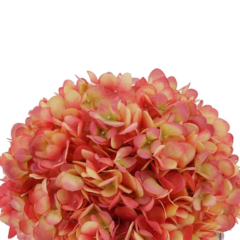 Faux Hydrangea in Black Tapered Zinc Cube