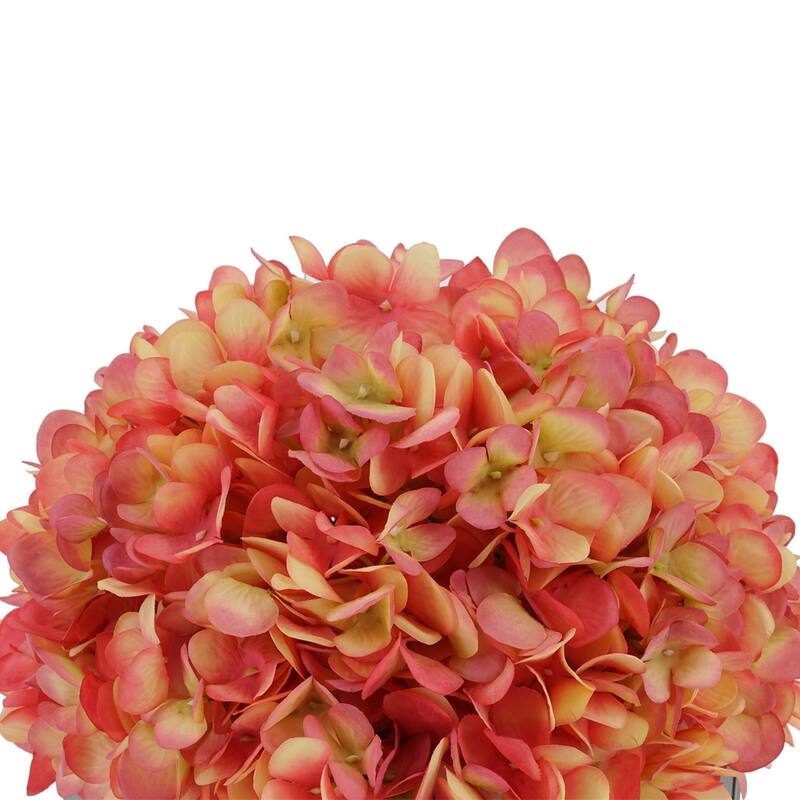 Faux Hydrangea in Cream Tapered Zinc Cube