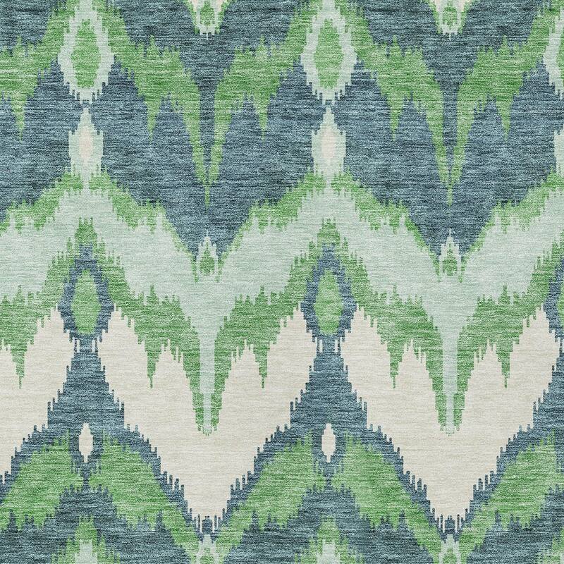 HomeRoots Ikat Transitional Rectangle Outdoor Rug