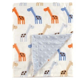 Hudson Baby Infant Boy Plush Mink Blanket, Blue, One Size - Blue - One Size