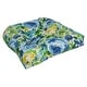 preview thumbnail 36 of 39, 19-inch Rounded Back Tufted Indoor/Outdoor Chair Cushion - 19" x 19" Lesandra Sunblue