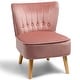 preview thumbnail 8 of 31, Costway Armless Accent Chair Tufted Velvet Leisure Chair Single Sofa
