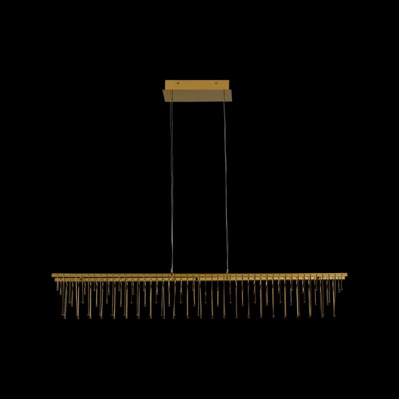 Golden Lighting 5461-LP48 Lucerna 5" Wide Linear Pendant - Stainless Steel Gold