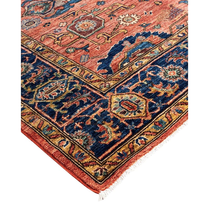 Serapi One-of-a-Kind Hand-Knotted Area Rug - Red, 6' 2" x 9' 2" - 6' 2" x 9' 2"