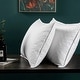 preview thumbnail 2 of 4, 2 Pack Quilted Feather Down Pillows White Cover