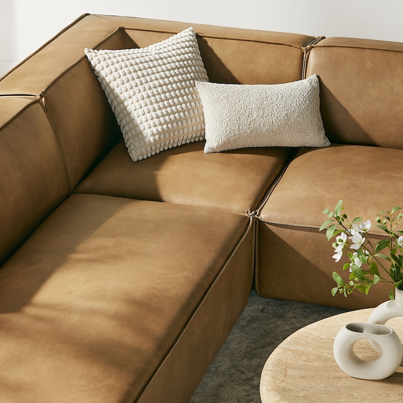 Restore 6-Piece Vegan Leather U-Shaped Armless Sectional Sofa