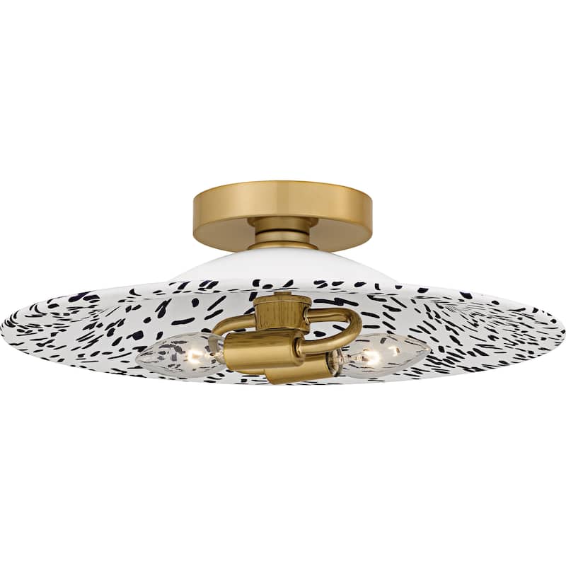 Indigo 2-Light Light Gold Flush Mount