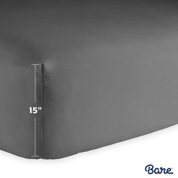 Bare Home Premium Ultra-Soft Wrinkle Resistant Microfiber Fitted Sheet