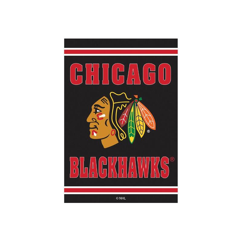 Embossed Suede Flag, House Size, Chicago Blackhawks