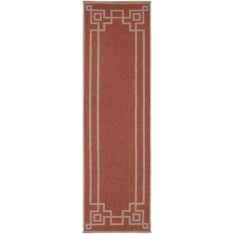 Livabliss Alfresco Country Geometric Indoor / OutdoorArea Rug