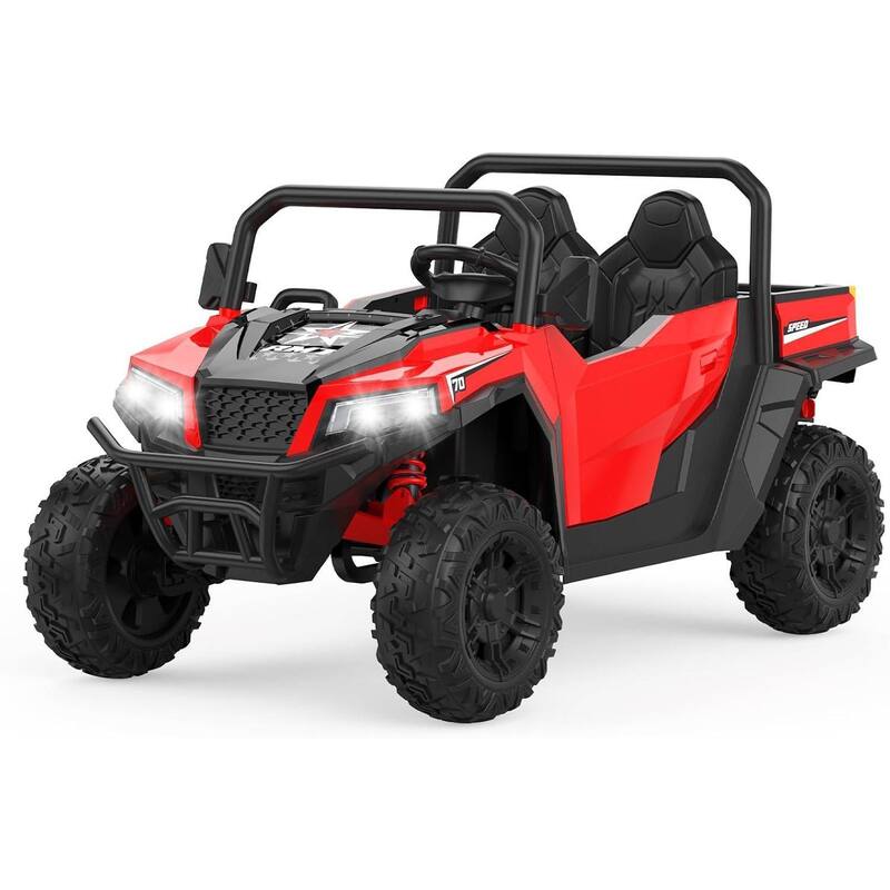 Electric 24V Ride on Dump Truck Toy with Remote for Kids Best Gift - Red