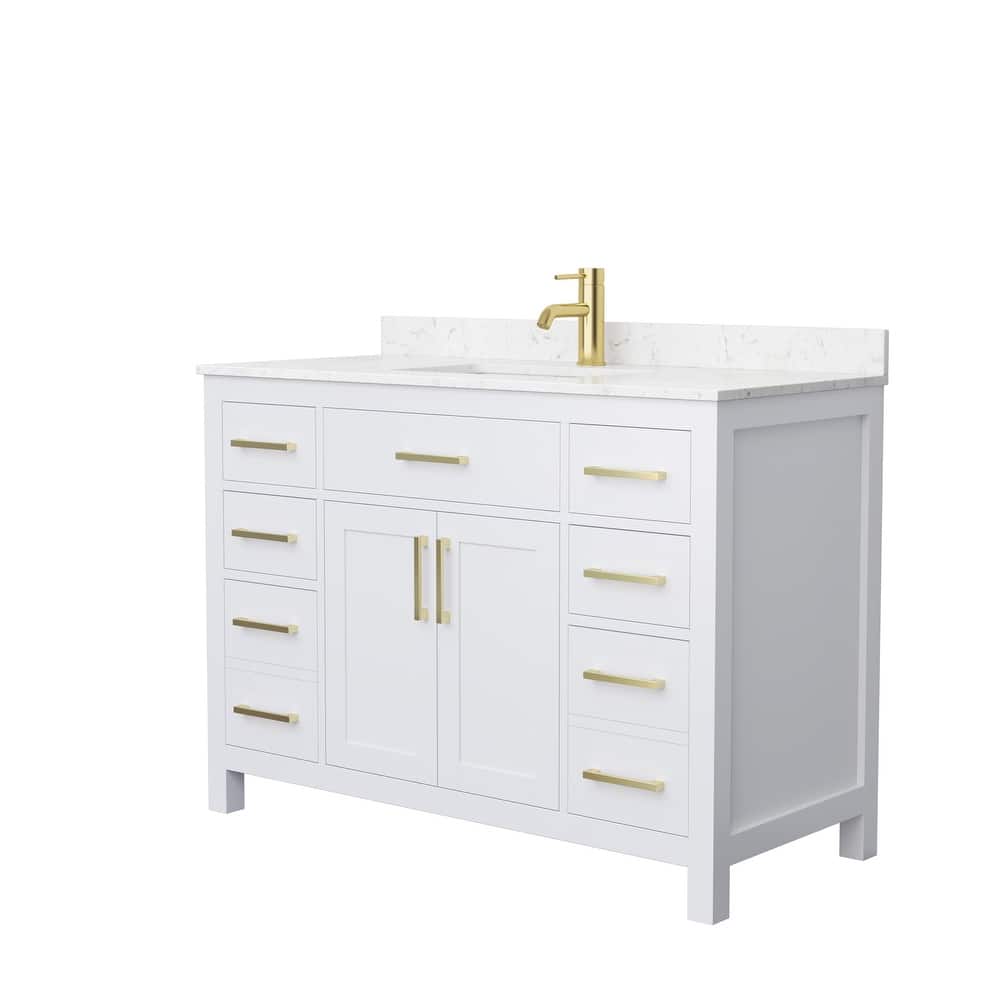 Beckett 48 Inch Single Vanity, Cultured Marble Top