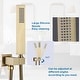 preview thumbnail 40 of 39, LED 4-Way Complete Rain and Waterfall Shower System with 3 body Jets and High-pressure Handheld, Ceiling Mounted