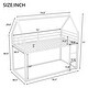 preview thumbnail 3 of 11, White Twin over Twin Metal House Bunk Bed with Built-in Ladder