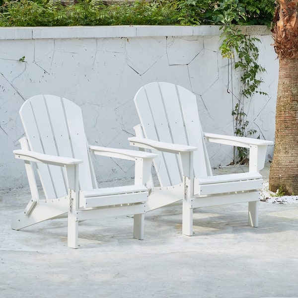 Classic Westport Laguna Outdoor Folding Adirondack Chairs(Set
