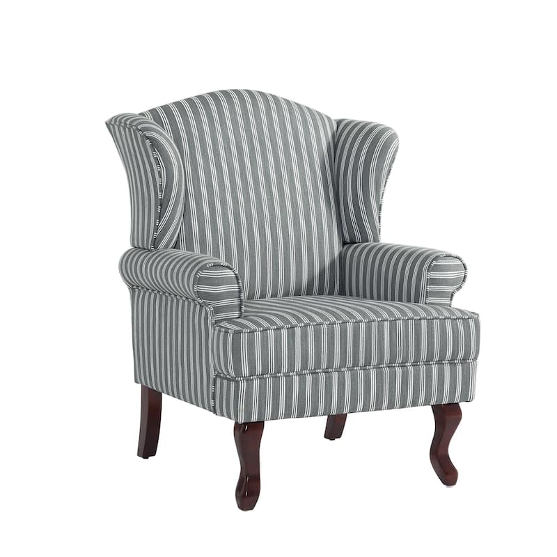 Elegant Living Room Wing Back Arm Chair Upholstered Accent Chair
