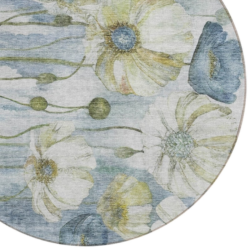 HomeRoots Floral Transitional Rectangle Outdoor Rug