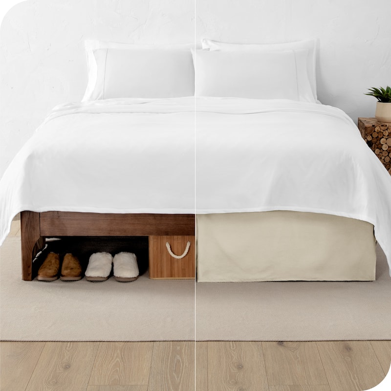 Bare Home Pleated Bed Skirt - 15-Inch Tailored Drop Easy Fit