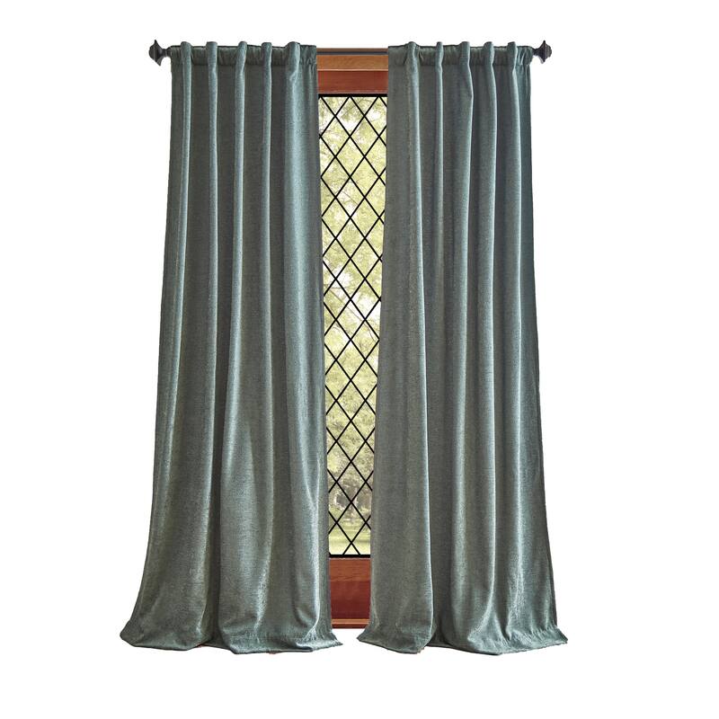 Martha Stewart Naples Chenille Solid Curtains - Panel Pair or Valance