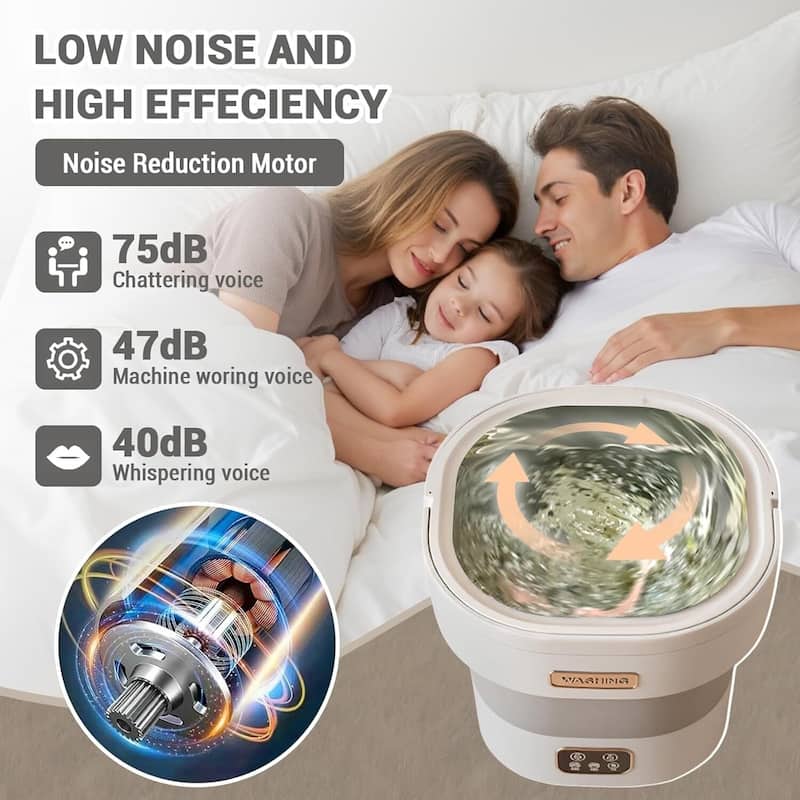 12L Mini Portable Washing Machine and Dryer for RV Travel Hotel Laundry - N/A