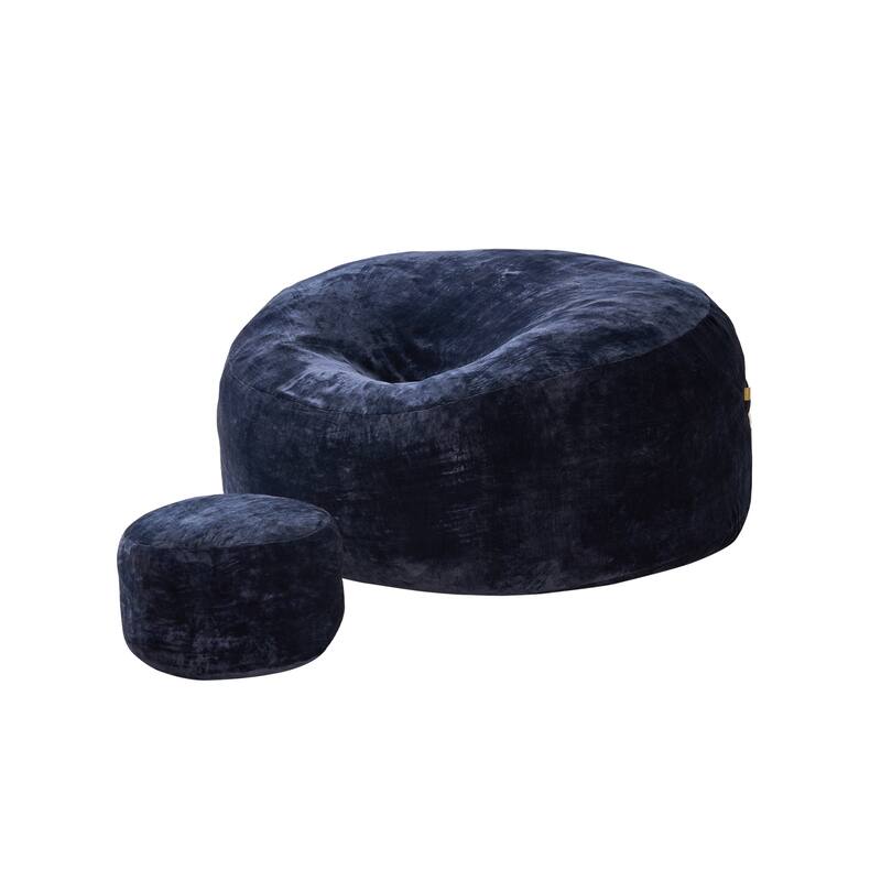 OVIOS Plush Wrapped Lounger Sofa With Ottoman