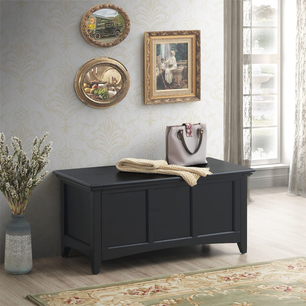 Solid Rectangular Storage Chest - 39" - Antique Black