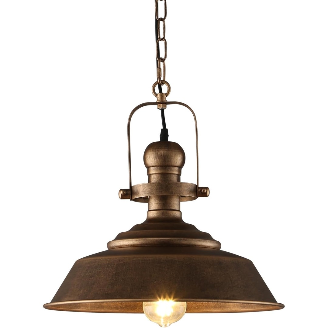 14.2 Inch dome porch light bronze pendant light metal hallway light