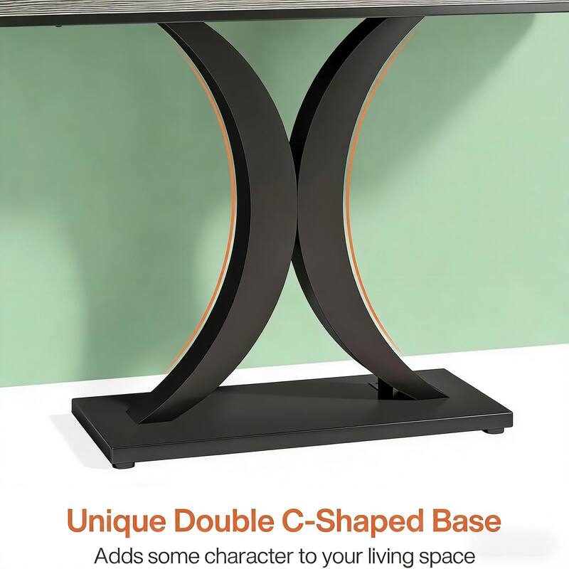 39" Modern Industrial Style Entryway Foyer Console Table