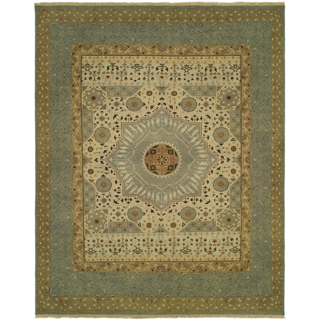 Traditional Multi-Colored Flatweave Wool Area Rug