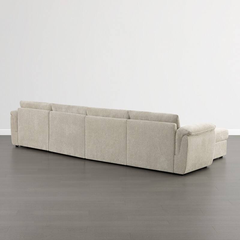 Spruce & Spring Modular Sectional Sofas with Optial Storage Console for Living Room