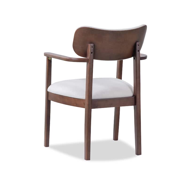 Christopher Knight Home - Upholstered Rubberwood Dining Chair Set with Fabric Seat