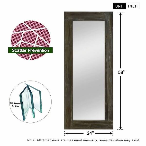 Rustic Wood Freestanding Fulllength Floor Mirror Bed Bath & Beyond