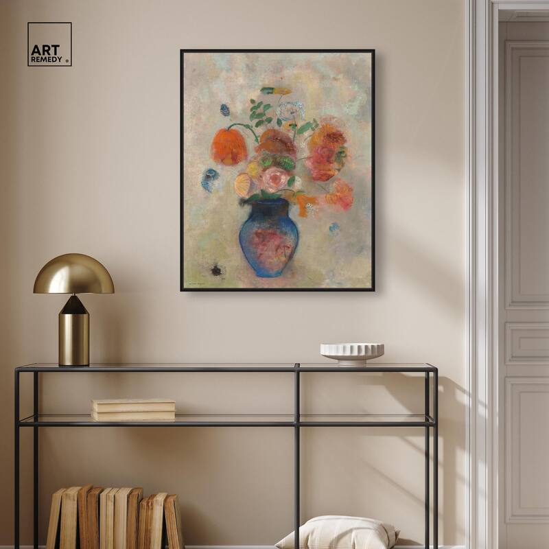 Vase with Flowers 1990 Canvas by Art Remedy