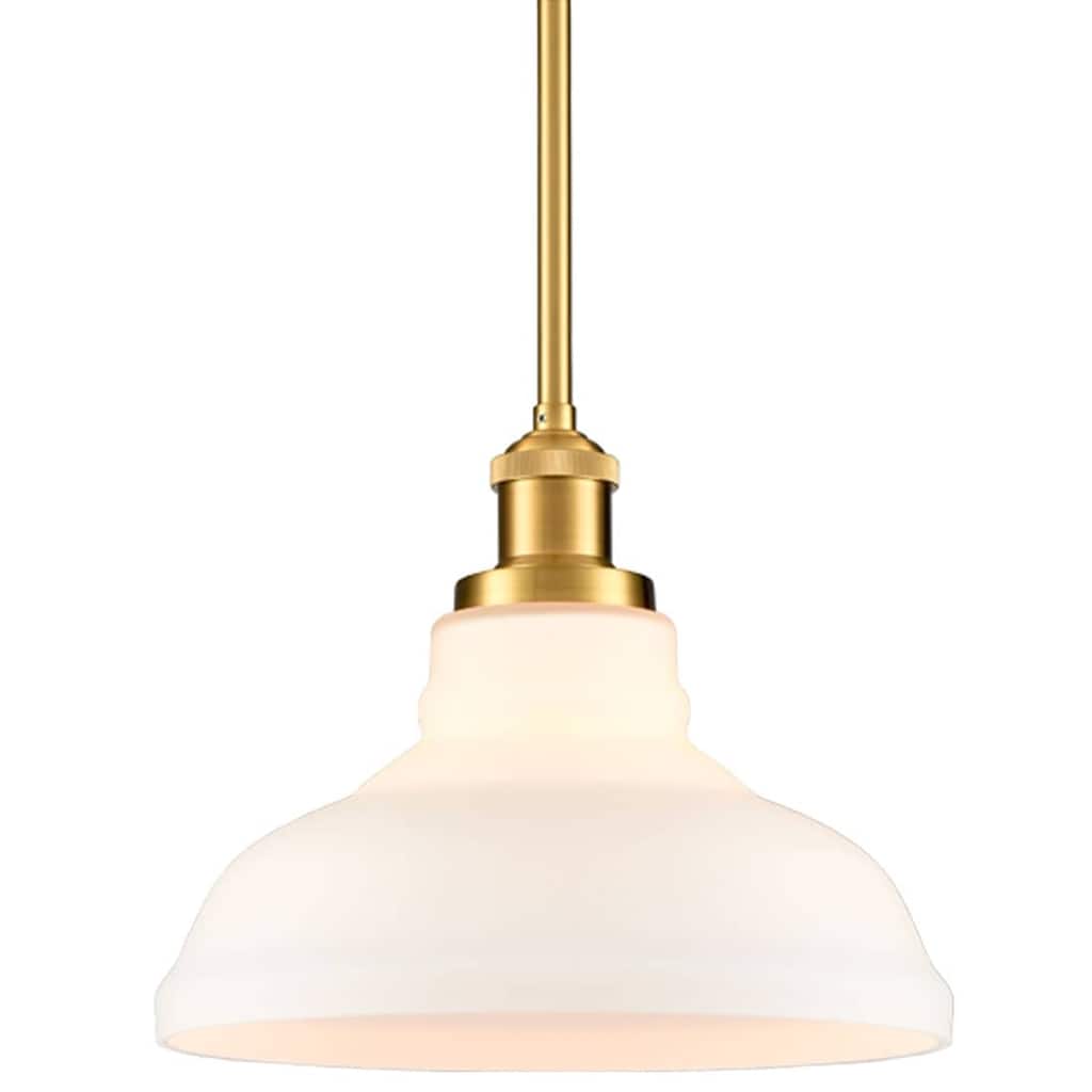 Como Modern Gold Pendant Light Fixture Kitchen Island with Dome Opal Glass