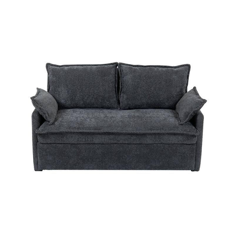 59.5'' Put Out Sofa Bed,Chenille Fabric Sleeper Sofa