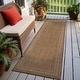 preview thumbnail 47 of 98, World Rug Gallery Border Indoor/Outdoor Flat Woven Area Rug 2' 3" x 6' - Sand