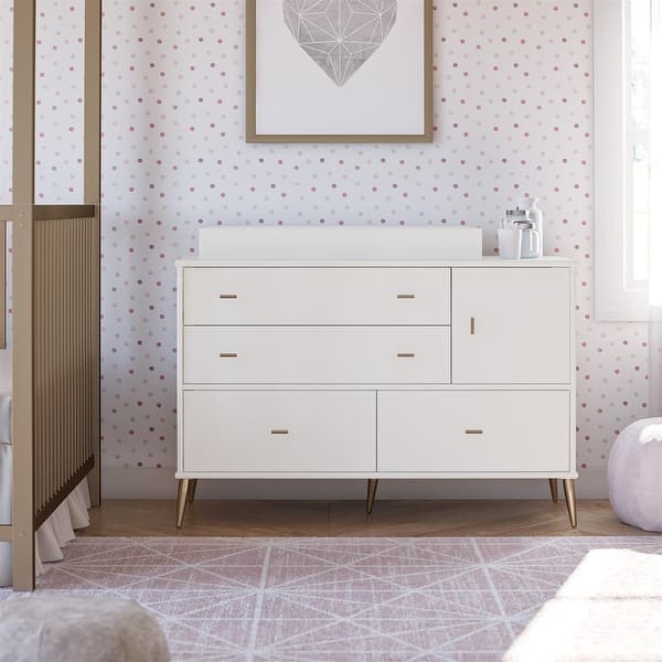 slide 2 of 35, Little Seeds Valentina 4 Drawer/ 1 Door Convertible Dresser & Changing Table