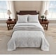 preview thumbnail 3 of 10, Tommy Bahama Turtle Cove Cotton Reversible Grey Quilt Set
