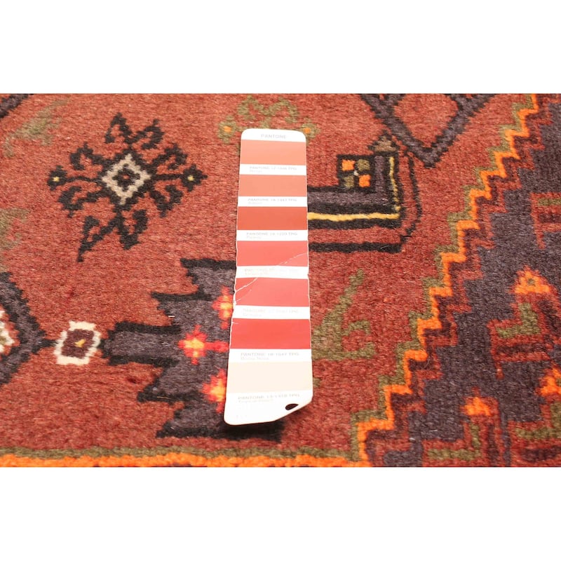 ECARPETGALLERY Hand-knotted Andelz Red Wool Rug - 4'2 x 6'10