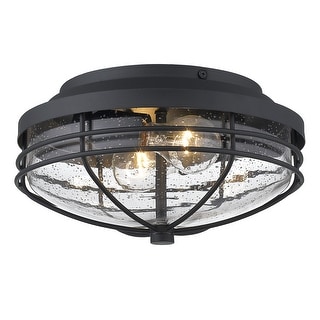 Golden Lighting Seaport 2 Light 12" Wide Outdoor Flush Mount Bowl
